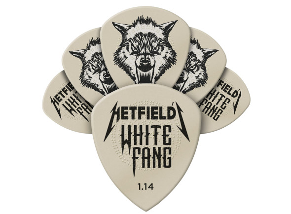 Dunlop caixa c/ Palhetas James Hetfield White Fang Custom 1.14mm (pack 6) Dunlop caixa c/ Palhetas James Hetfield White Fang Custom 1.14mm (pack 6)